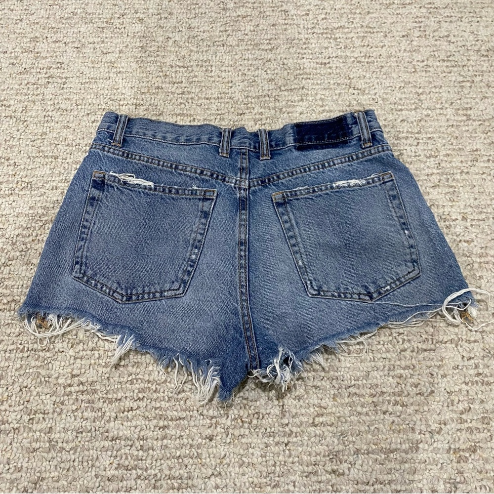 Zara TRF Minimal Casual Chic Button-fly Mid-Rise Summer Vacation Denim Shorts - Picture 5 of 6
